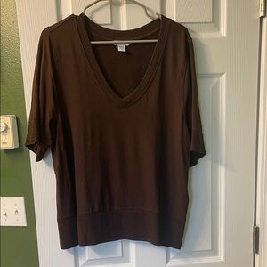 Athleta Brown Sweatshirt Tee